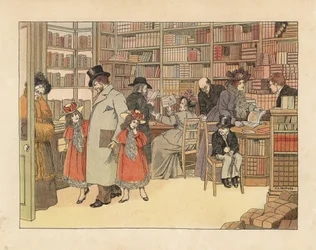 Victorian Customers in a Bookshop, from The Book of Shops