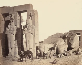 The Ramasseum of El-Kurneh, Thebes, First View, c. 1857