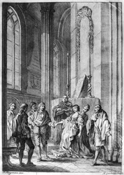 Claudio accusing Hero of faithlessness, Act IV Scene i from 