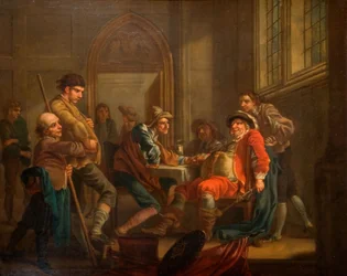 Sir John Falstaff Raising Recruits, 1765