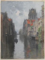 Behind the Groote Kirk, Dordrecht, c.1880s