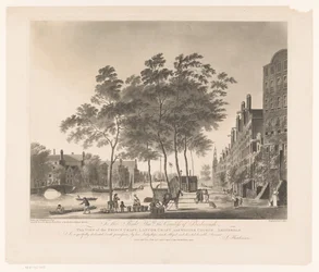 View of the Prinsengracht and Westerkerk in Amsterdam