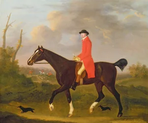 A Gentleman on His Hunter Riding to Hounds