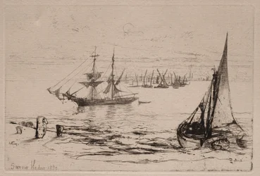 A Brig at Anchor