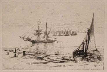 A Brig at Anchor