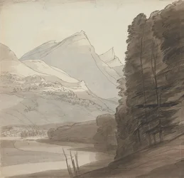 On the Side of the Rhine near the Source, Light Coming from the Right