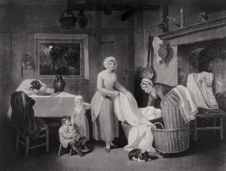 Rustic Hours: Night (engraved by H. Gillbank)