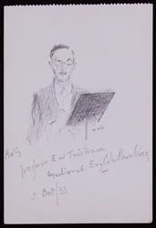 Portrait of Professor EW Tristram