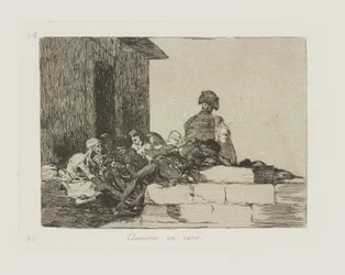 Clamores en vano. (Appeals Are in Vain), plate 54 from the series Los desastres de la guerra (The Disasters of War)