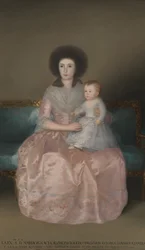Countess of Altamira and Her Daughter, María Agustina