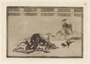 They Loose Dogs on the Bull, Plate 25 from La tauromaquia