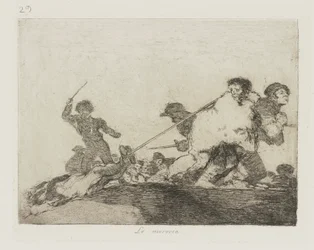 He Deserved It, Plate 29 from the Series Los Desastres de la Guerra (The Disasters of War)