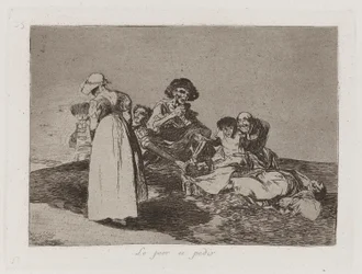 The Worst Is to Beg, Plate 55 from The Disasters of War