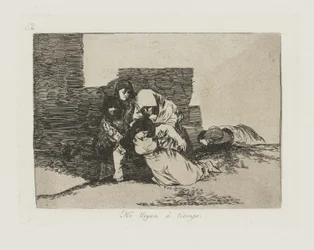 They Do Not Arrive in Time, Plate 52 from the Series The Disasters of War