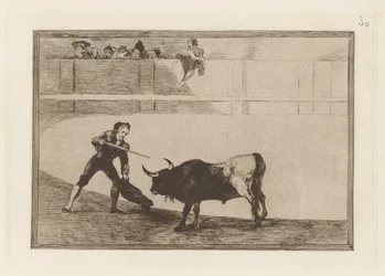 Pedro Romero Killing the Halted Bull, Plate 30 from La tauromaquia