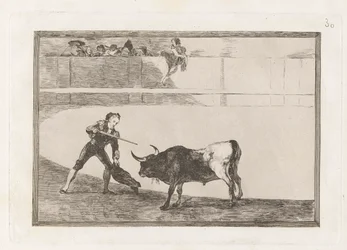 Pedro Romero Killing the Halted Bull, Plate 30 from La tauromaquia