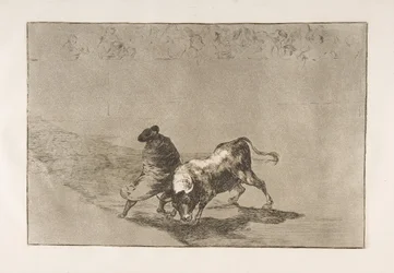 The Very Skillful Student of Falces, Wrapped in His Cape, 1816 (Plate 14 from the Tauromaquia)