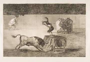 Plate 19 of the Tauromaquia: Another madness of his in the same ring