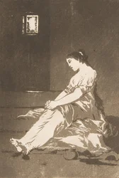 Plate 32 from Los Caprichos: Because she was susceptible, 1799