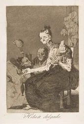 They Spin Finely (Plate 44 from Los Caprichos)