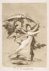 Plate 72, from Los Caprichos: You will not escape, 1799