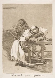 Plate 78 from Los Caprichos: Be quick, they are waking up