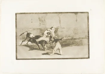 A Moor Caught by the Bull in the Ring, Plate 8 from The Art of Bullfighting
