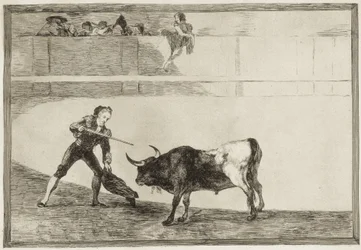 Pedro Romero killing the halted bull. Plate 30 of 