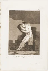 Love and Death, plate ten from Los Caprichos