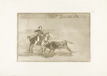 Manly Courage of the Celebrated Pajuelera in the Ring at Saragossa, Plate 22 from The Art of Bullfighting