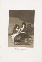 Pretty Teachings, plate 15 from Los Caprichos