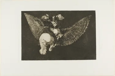 Renounce the Friend Who Covers You with His Wings and Bites You with His Beak, Plate Five from Los Proverbios