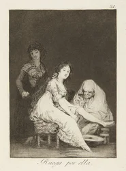 She prays for her, plate 31 from Los Caprichos