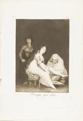 She Prays for Her, Plate 31 from Los Caprichos
