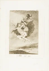 There it Goes, plate 66 from Los Caprichos