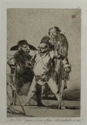 You understand? ... well, as I say... eh! Look out! otherwise..., plate 76, from Los Caprichos
