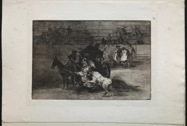 Bullfights: Fight in a Carriage Harnessed to Two Mules