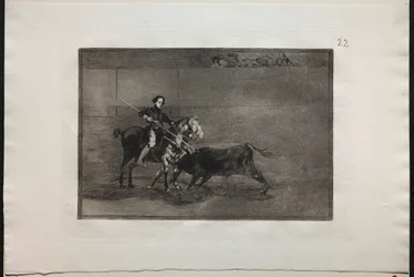 Bullfights: Manly Courage of the Celebrated Pajuelera in the Ring at Saragosa
