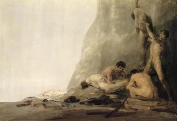 Cannibals Preparing their Victims, or The Bodies of Jean de Brebeuf and Gabriel Lallemant Being Skinned by the Iroquois in 1649, c. 1800-08 (pair of 83792)