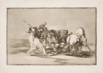 The Moors Who Settled in Spain and Abandoned the Superstition of the Koran Acquired This Art of Hunting and Spearing a Bull on the Plain