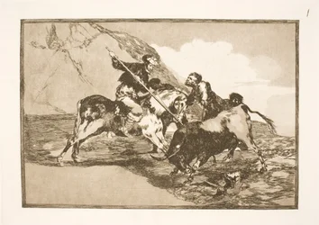 The Way the Old Spaniards on Horseback Hunted Bulls on the Plain