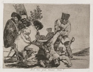 Disasters of War: Pl. 33, What more can one do, 1810-1813