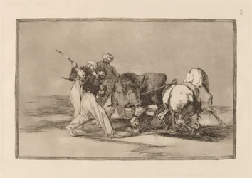 The Moors Settled in Spain, Giving up the Superstitions of the Koran, Adopted This Art of Hunting, and Spear a Bull in the Field