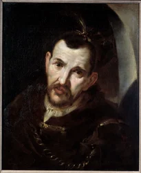 Cacique prisoner. Portrait of an Indian tribal leader. Painting by Francisco de Zurbarán (1598-1664). 17th century. Metz, Museum of Fine Arts