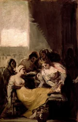 Saint Isabel of Portugal Healing the Wounds of a Sick Woman