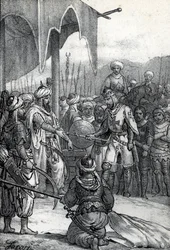 Seventh Crusade: King Louis IX was taken prisoner at the Battle of Fariskur on 6 April 1250, drawing from 