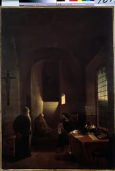 The Italian Astronomer Galileo Galilei in His Cell in Florence During the Inquisition