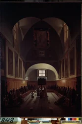 Interior of the Choir in the Santa Maria della Concezione dei Cappuccini Church at the Piazza Barberini in Rome