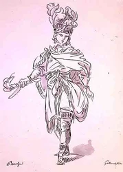 Opera Costume, from the Menus Plaisirs Collection, Facsimile by A. Guillaumot Fils