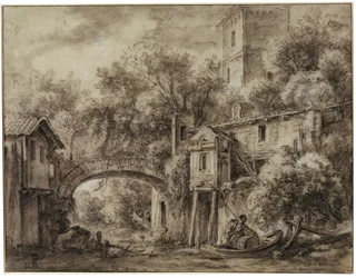 Architectural Capriccio with the Mill of Quiquengrogne near Charenton
